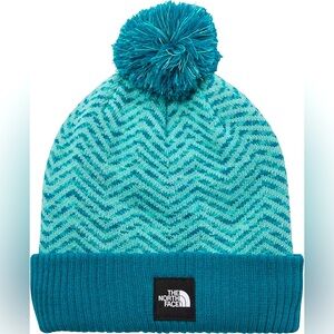 NEW | The North Face Youth Chevron Pom Beanie Fleece Lined Hat For Girls & Boys